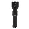 LED Flashlight Super Bright Double Switch Anti Slip Waterproof Type C USB Charging Flashlight for Outdoor Camping