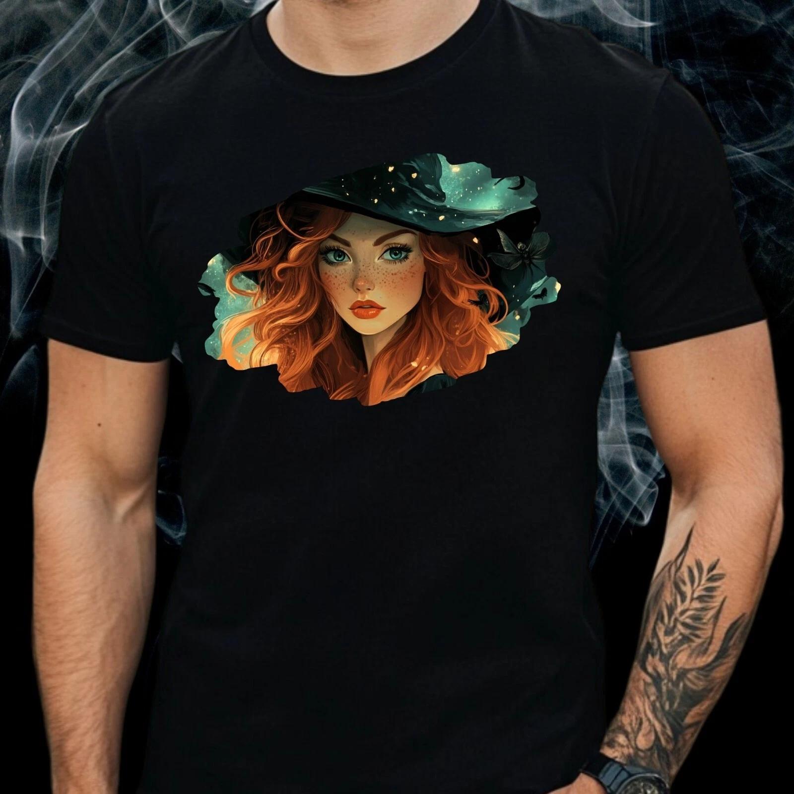 T-Shirt Herren Hexe Motiv Baumwolle Größe S bis 5XL S