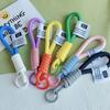 Buntes geflochtenes Seilband Lanyard Schlüsselanhänger für Handyhülle Damen Anti-Verloren Auto Schlüsselanhänger Taschenhängezubehör Schlüsselring