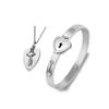Set di Braccialetti con Lucchetto d'Amore Chiave per Coppia Creativa Transfrontaliera in Acciaio al Titanio