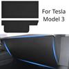For Tesla Model 3 Passenger Protection Sticker Glove Box Anti Kick Pad Carbon Fiber Leather Car Modification Accessories 2017-23