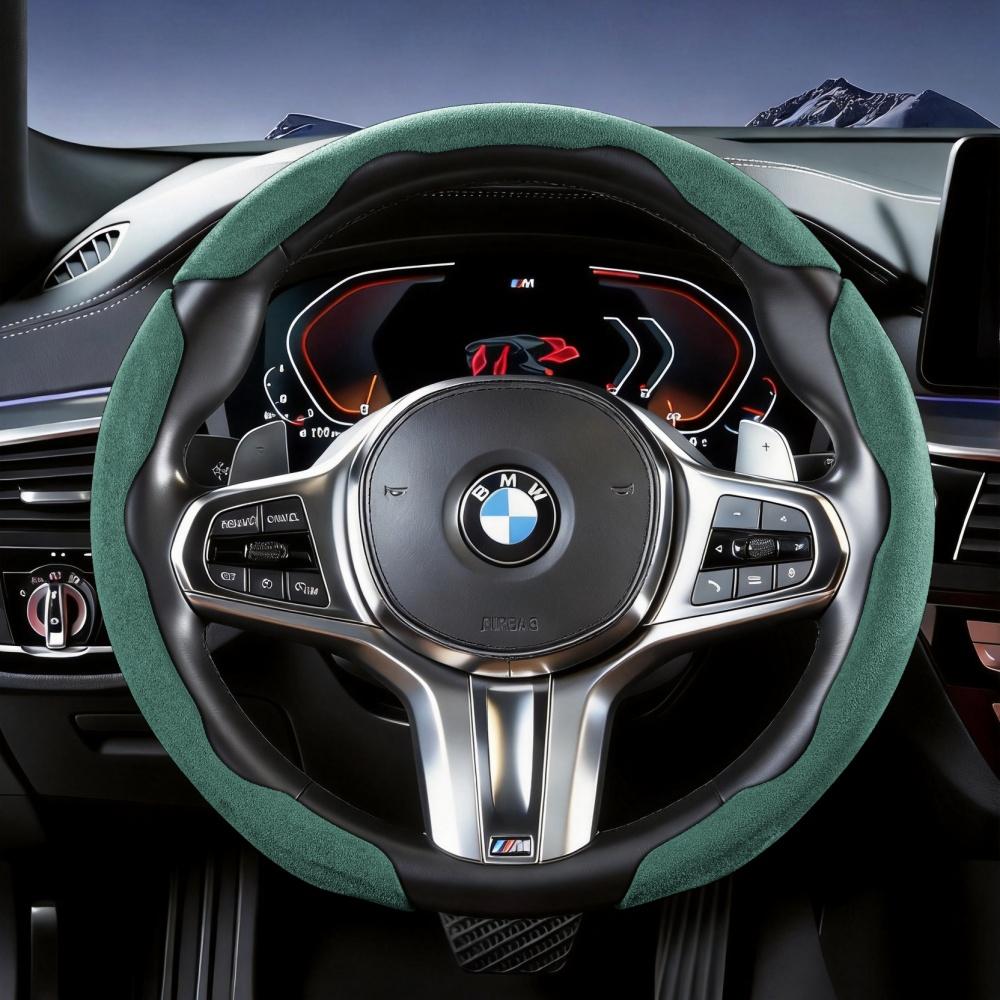 Steering wheel segmented 3pcs protective cover, fur anti slip assist, car interior, izable for multiple models