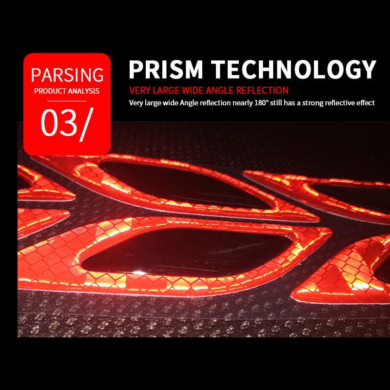 6Pcs/Set Car Reflective Strips Carbon Fiber Car Sticker Truck Auto Motorcycle Anti-Scratch Safety Warning Sticker 5 Colors
