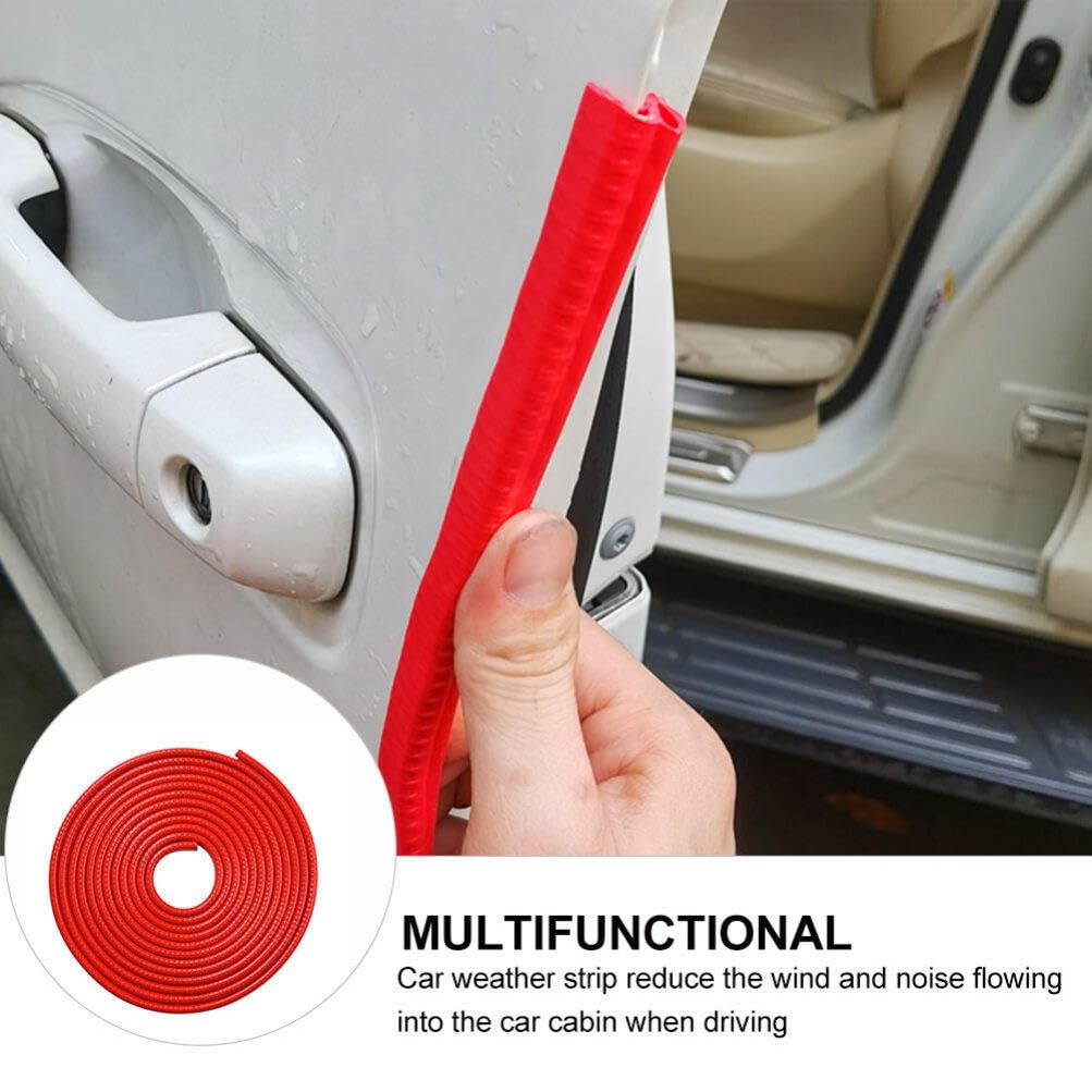 ABOOFAN Car Door Mall, Red, 15.7 inches (400 cm), U-Shaped, Built-In Steel Billet, Edge