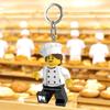 IQ Iconic Gourmet Chef Key Light Keychain LED Keychain Light Block Toy Doll Movable Mini Figure