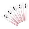 5Set Black Gold Portable Travel Cutlery Set Chopsticks Spoon 304 Stainless Steel Korean Dinnerware Set Luxury Tableware Set