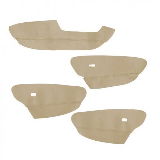 4pcs Beige/Tan Leather Door Armrest Panel Cover Trim For BMW X5 E70 2007-2013