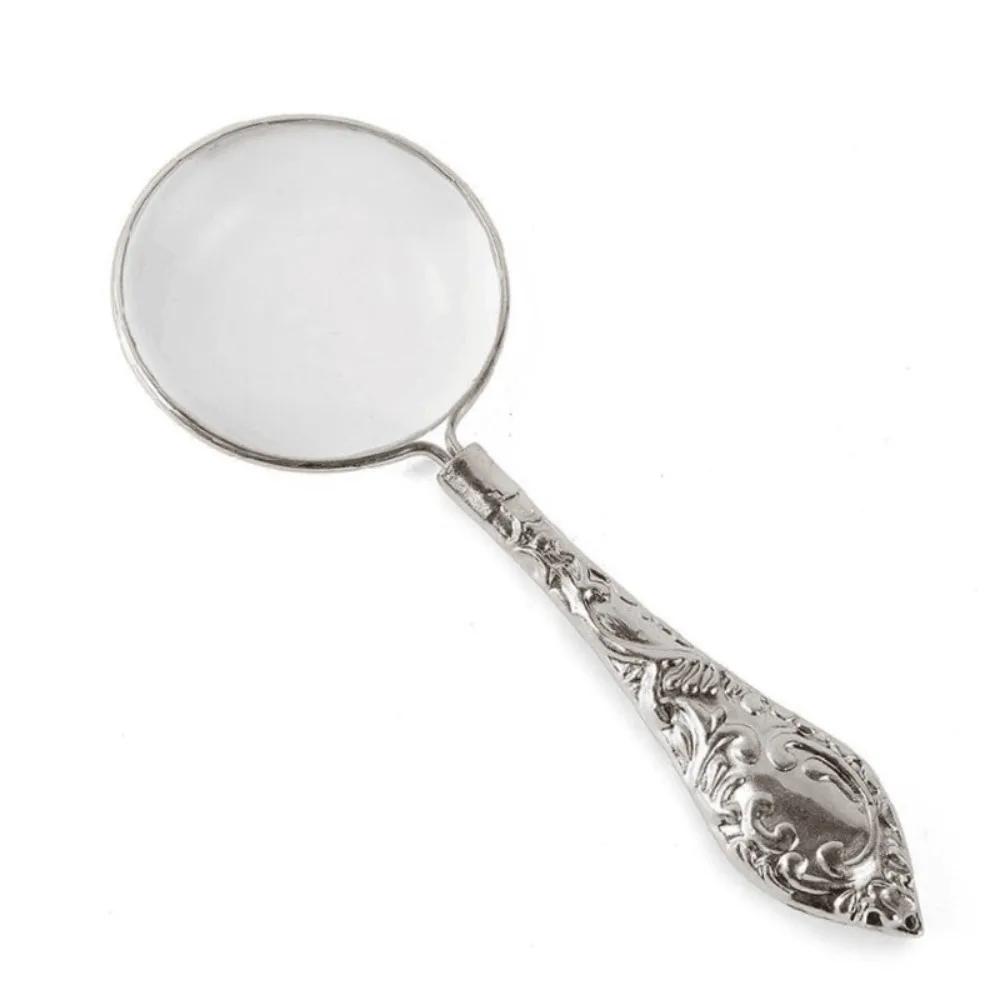 Magnifying Glass with Handheld Portable Tools for Seniors Reading and With Exquisite Patterned Handles European Style
