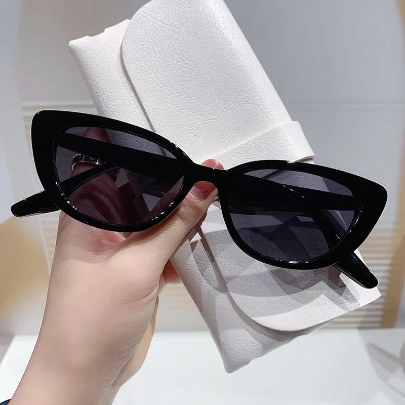 Vintage Sun Glasses Fashion Trendy Riding Fishing Shades For Women Men Ladies Luxury Cat Eye Sunglasses Small Frame