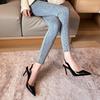 New sexy versatile red-soled shoes shallow mouth empty single shoes pointed thin heels high heels women