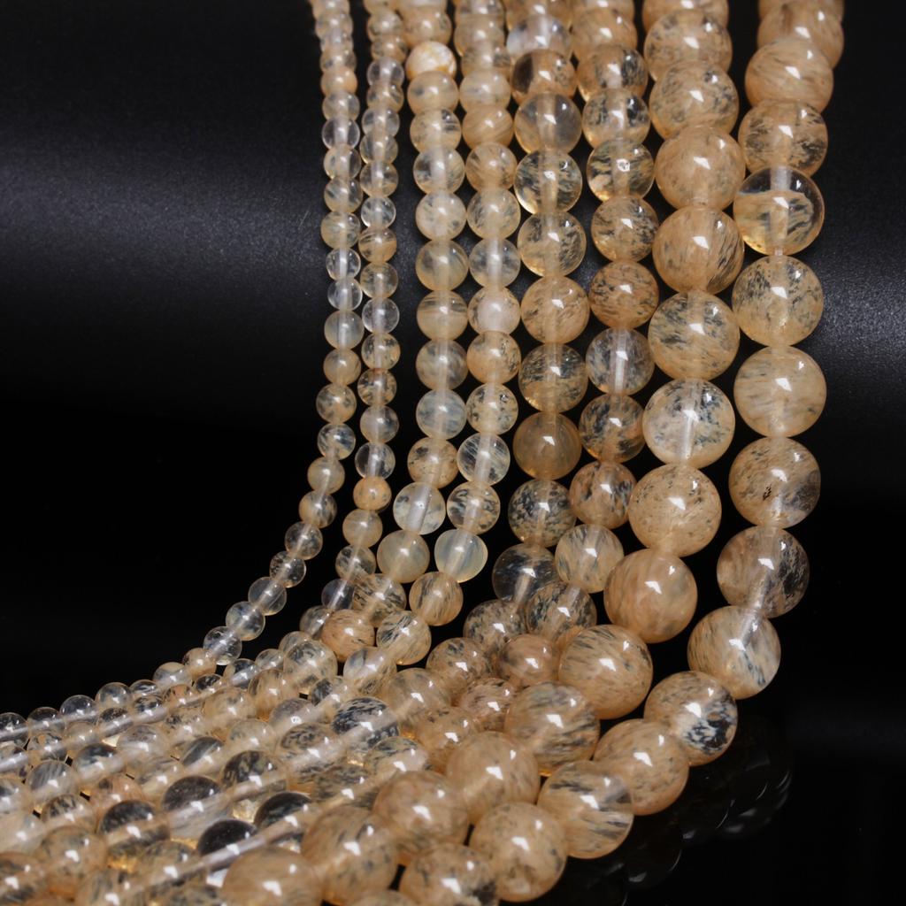 4/6/8/10mm A-String runde lose Perlen Naturstein lose Perlen für DIY Halskette Armband Schmuck