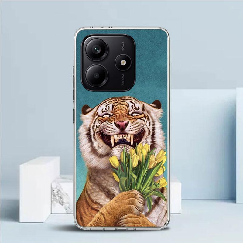 

Superior Tiger Pattern Art Soft Cover for Xiaomi Redmi Note 15 14 13 12 Pro Plus Phone Case 14S 11S 11T 11E 10S 10 4G Pattern Sh Note 13 Pro Plus