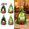 Christmas Home Accents Tree Ornament Lamp, Santa Claus And Golden Star Decor, Festive Room Decor Durable Resin Decorative Figure for Living