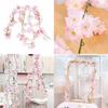 Stunning Pink And White Sakura Fake Flower Garland For Wedding Decorations