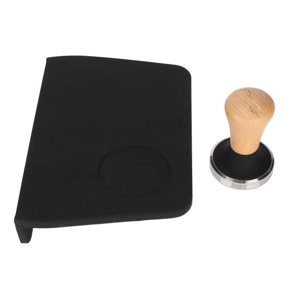 Coffee Tamper Mat with Tamper Slot Dustproof Oil Proof Tamping Mat Coffee Pad Tamper Kit