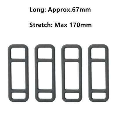 4 τεμ. 67MM Αυτοκόλλητος Ελαστικός Ιμάντας Στήριξης Καταγραφικού Οδήγησης Σιλικόνης Κατάλληλος για DVR