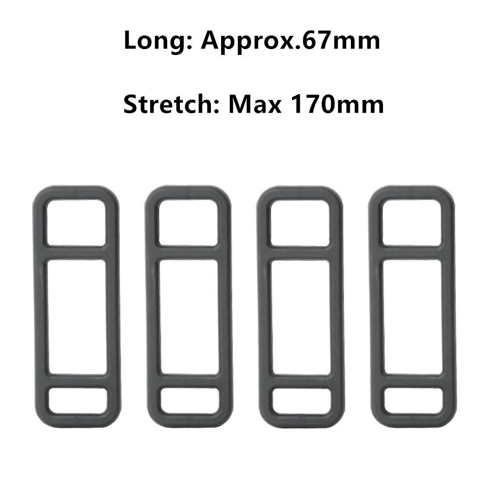 4pcs 67MM Driving Recorder Fixed Bandage Strap Silicone Fit for DVR