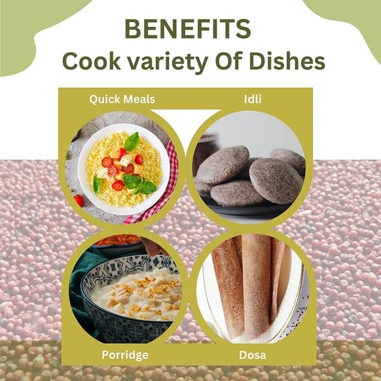 Nature's Quest Ragi 1800 gramów | Proso palcowe | Ragulu | Ragi | Nachni |Ragi Jaso | Keżwaragu| Marwa | Mandika | Nagli Bez substancji chemicznych