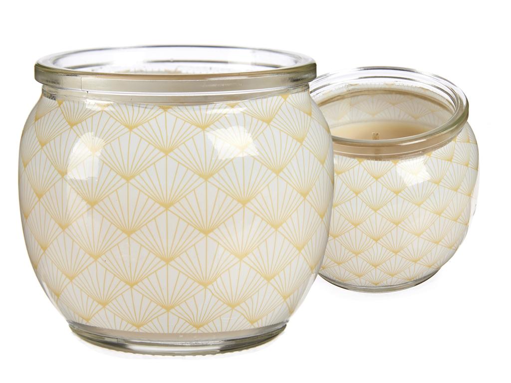 Set of 12 Scented Candles In Glass Vanilla Maracoon Home Set
