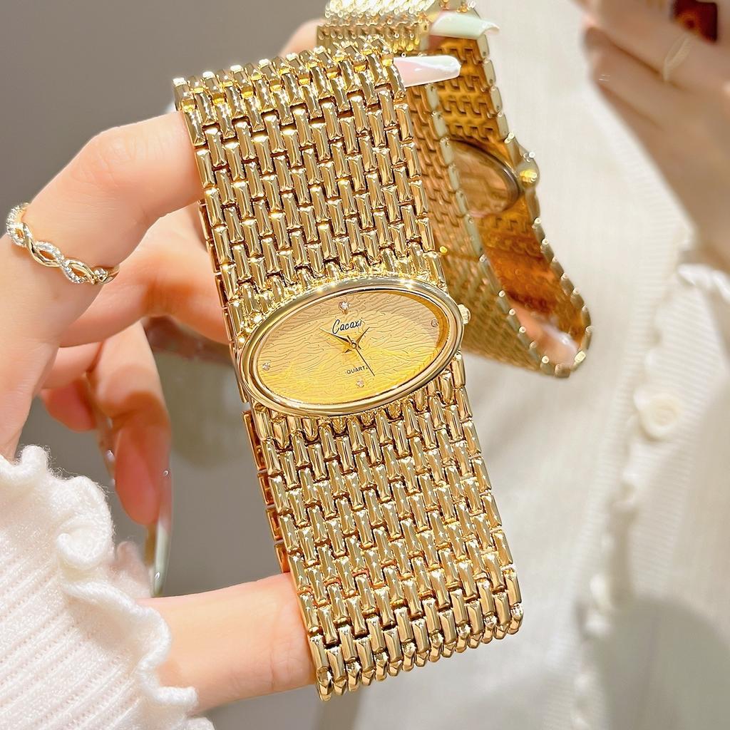 Relojes de cuarzo vintage para mujer, modernos y de nicho, nuevo temperamento para mujeres, relojes europeos y americanos