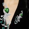 Fashion Clothing Brooch Versatile Peacock Phoenix Brooch Bird Jewelry Brooch Sparkling For Formal Event Party Dress
