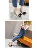 Korean Style Women's High Heel Rain Boots - Fashionable Anti-Skid Rubber Jelly Shoes with Wedge Heel and Floral Design