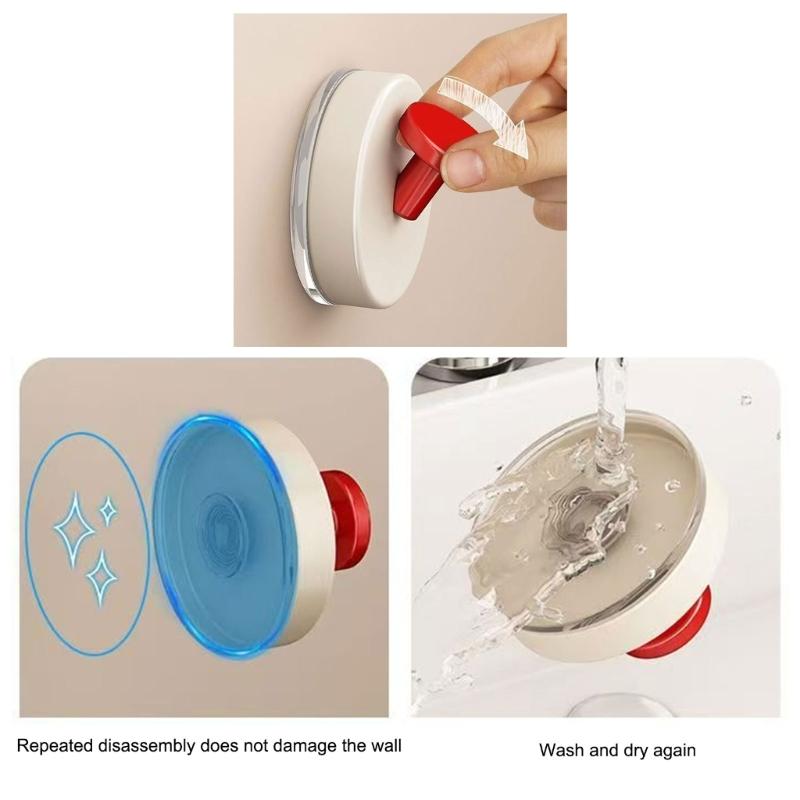 Pack of 10 Bathroom Suction Cup Hooks Rustproof Suction Hooks Foldable Hangers For Easy Hanging In Wet Area