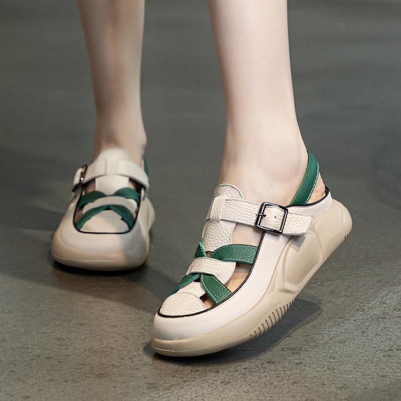 New Women's Sandals Thick-soled Casual Versatile Breathable and Openwork Shoes