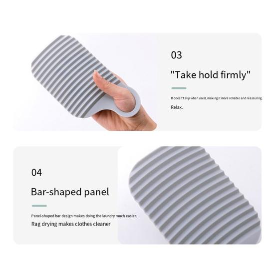 2/3Pcs Mini Washing Board Ergonomic Handle Lightweight Thickened Non-slip Portable Travel Handheld Underwear Sock Towel Laundry Washing Board