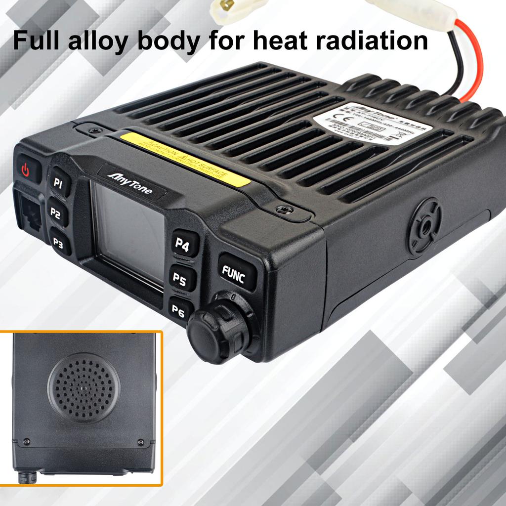Anytone AT-778UVII GMRS VOX Dual Band 136-174MHz&400-490MHz 25Watt 200Channels 2m 70cm Amateur Analog Mobile Radio Color Screen