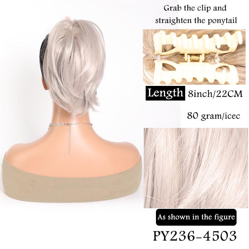 Synthetic Clip Straight Hair Circle Ponytail Wig For Women Ponytail Hair Short Curly Ponytail Extension A Variety of Colors Are Available