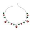 European Retro Christmas Necklace & Colorful Bell Bracelet Set - Festive Jewelry Gift for Women