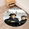 Sherlock Holmes Printed Round Rug Carpet Chair Rug Area Rug Entryway Doormats,for Office Chair Living Room Bedroom Kitchen Room.