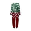 Fashion Print Parent-Child Outfit Hooded Zipper One-Piece Fashionable Home Suit Set