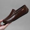 Broken Size Breathable Casual Leather Shoes Soft Leather Soft Sole Doudou Shoes Overfitting Lazy Shoes