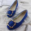Women's Shoes Flat Shoes Square Toe Slip on Large Size Comfortable Casual Single Shoes Multicolor