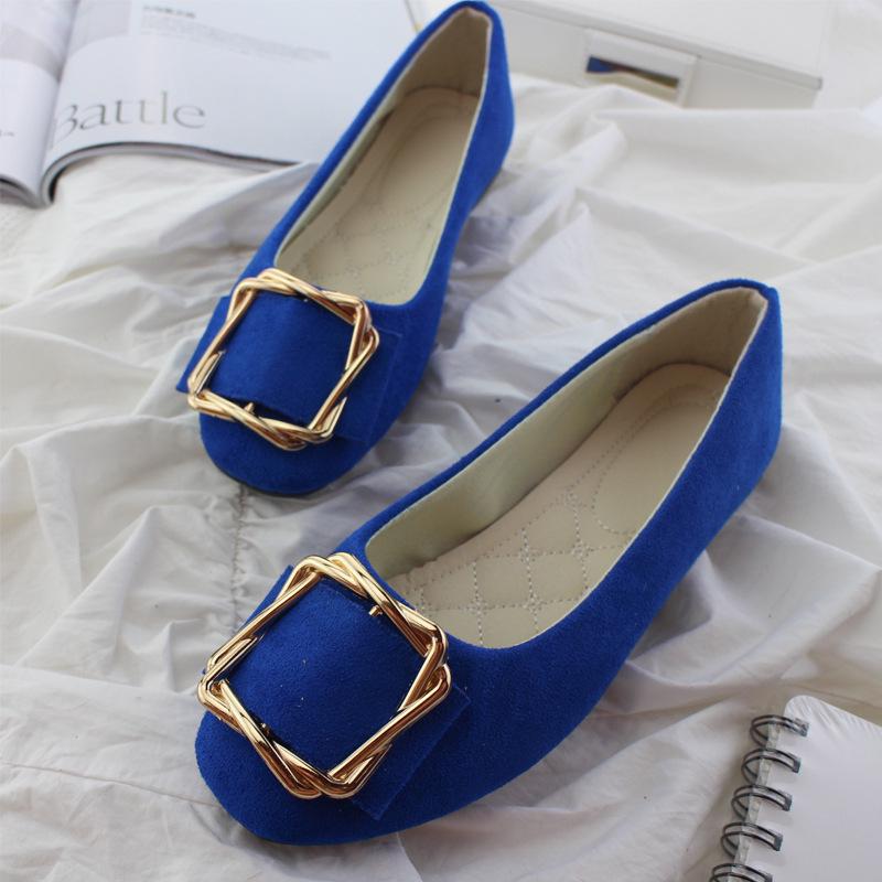 Women's Shoes Flat Shoes Square Toe Slip on Large Size Comfortable Casual Single Shoes Multicolor