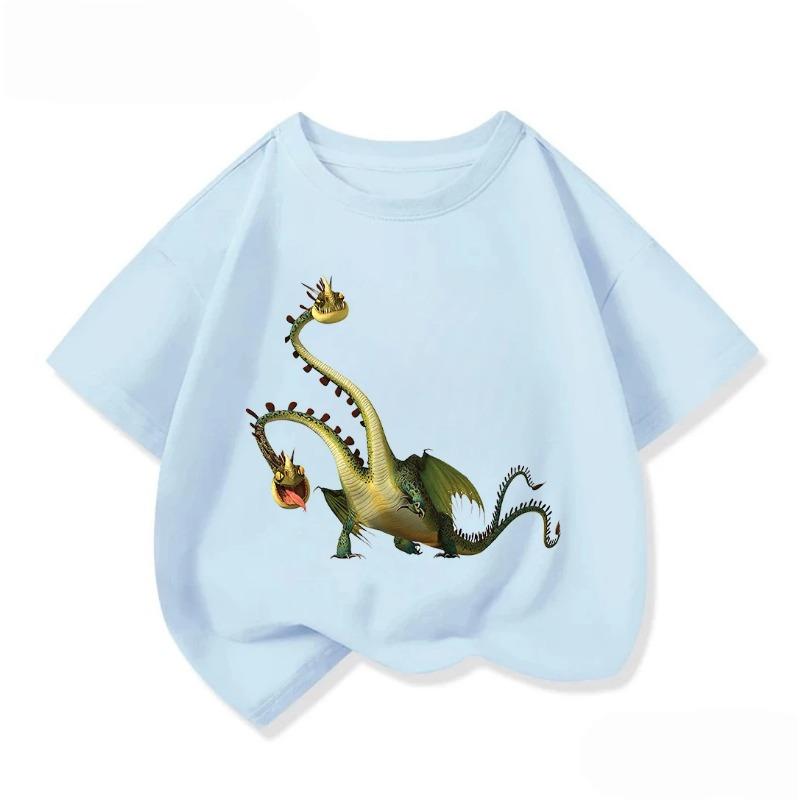 Relaxed Fit Children Short Sleeve T Shirt Kawaii Round Neck Lovely How To Train Your Dragon Graphic Street Style 3 To 14