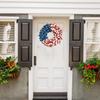 Red White Blue Burlap Wreath for July 4th and Memorial Day