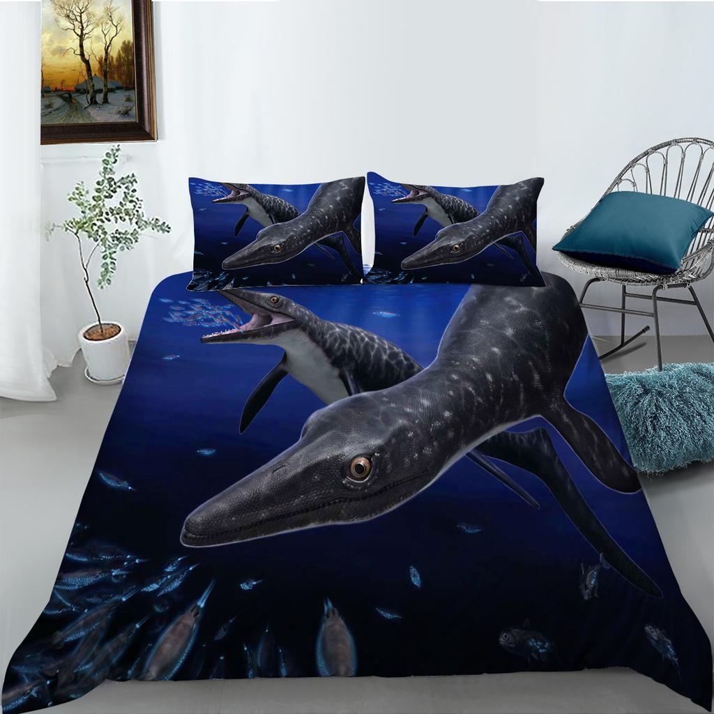 Digital Printing Bedding Two Or Three-Piece Set, Dinosaur Series Polyester Fabric