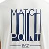 Emporio Armani EA7 Stretch Fit Short Sleeve Crew Neck Tennis Color Block Printed T-Shirt Men tops Starlight-White 7M000179-AF13530-U0005