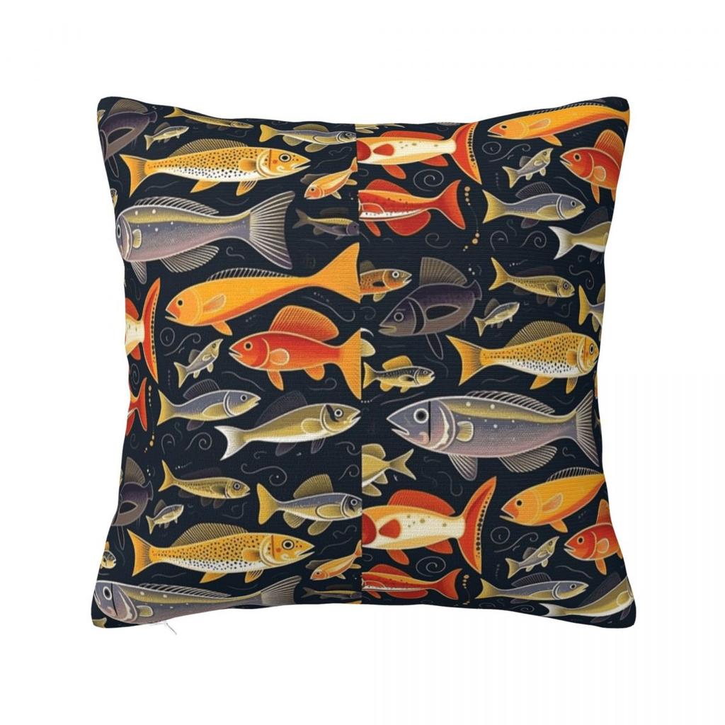 Povlak na polštář Vintage design pstruha Ryby Povlak na polštář Kreslené ryby Povlak na polštář Do kanceláře Auta Domů Dekorativní povlaky na polštáře