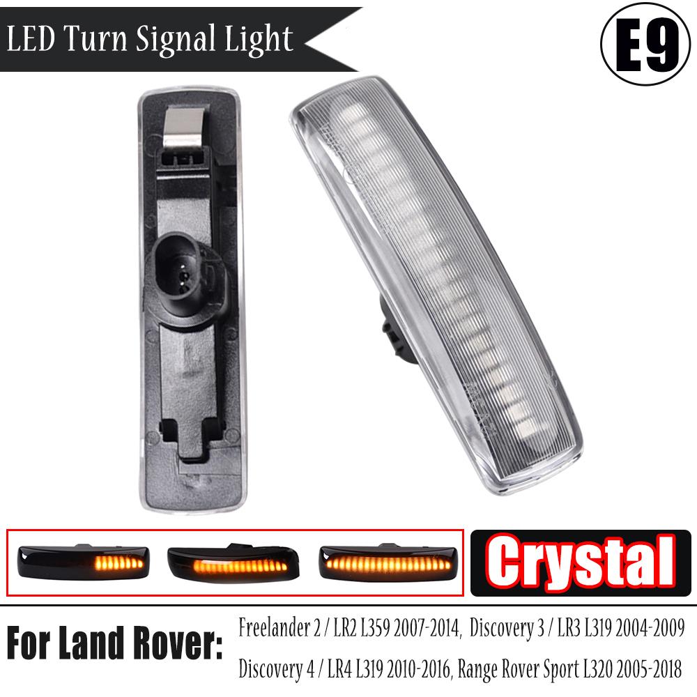 2Pcs LED Turn Signal Dynamic Side Marker Lamp Repeater Indicator Light For Land Rover Freeland 2 Discovery 3 4 Rover Sport L320Turn Signal 2