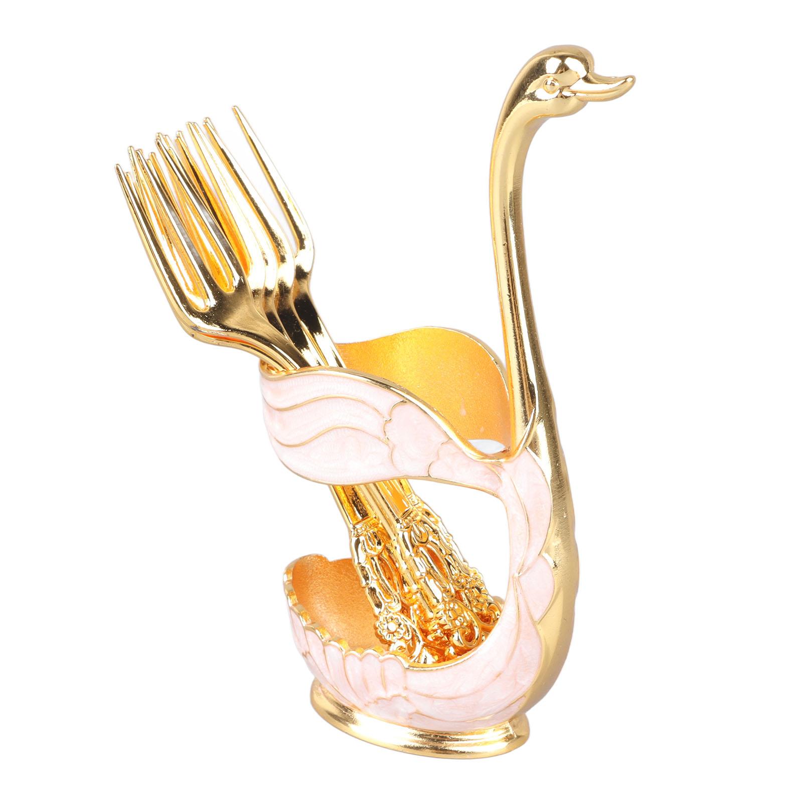 

Держатель для кофейной ложки, элегантный, в форме лебедя, зеркальный полированный сплав, богатые детали, держатель для размешивания кофе