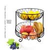 Abay Light Luxury Double-Layer Iron Fruit Basket