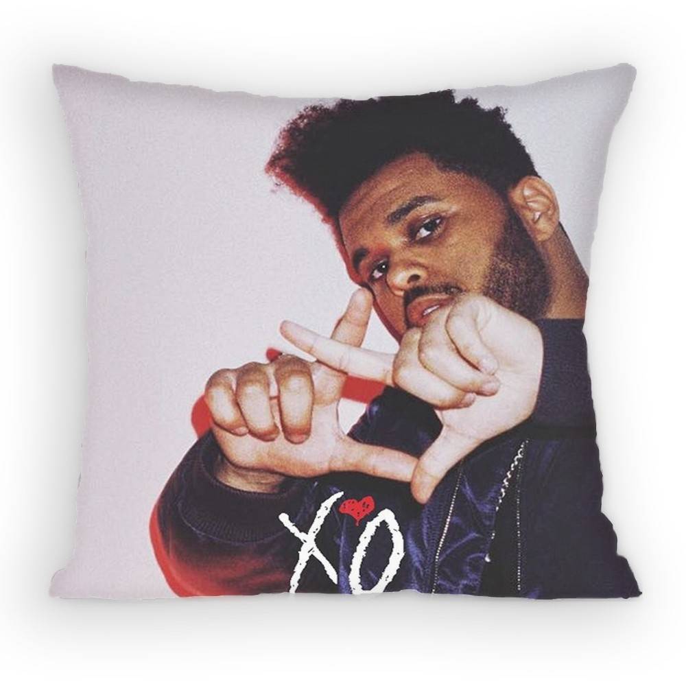 The WWeeknd XO Singer Pillow Case Antidustmite Pillowcase Invisible Zipper Silky Short Plush Sofa Cushion Cover