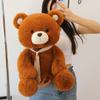 Brown Bear Doll Plush Toy Silk Scarf Teddy Bear Doll Grab Machine Doll Sleeping Pillow Birthday Gift Female