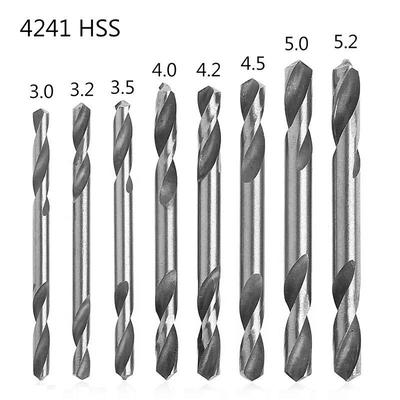 10Pcs 3/3.2/3.5/4/4.2/4.5/5/5.2mm HSS Double Ended Spiral Torsion Drill Tool Hot FAI