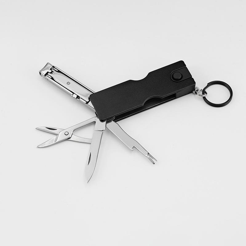 Popular Mini Multifunction Nail Beauty Tool: Folding Knife with LED, Scissors, and Clippers