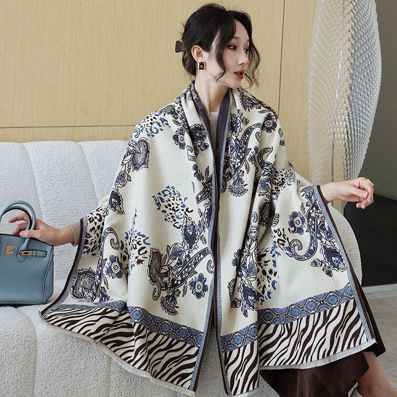 65 * 190 cm Toamnă Și Iarnă Nouă Culoare Solidă Versatil Simplu Imitație Casmir Eșarfă Duble Fețe Eșarfă Călduță Atmosferă Şal